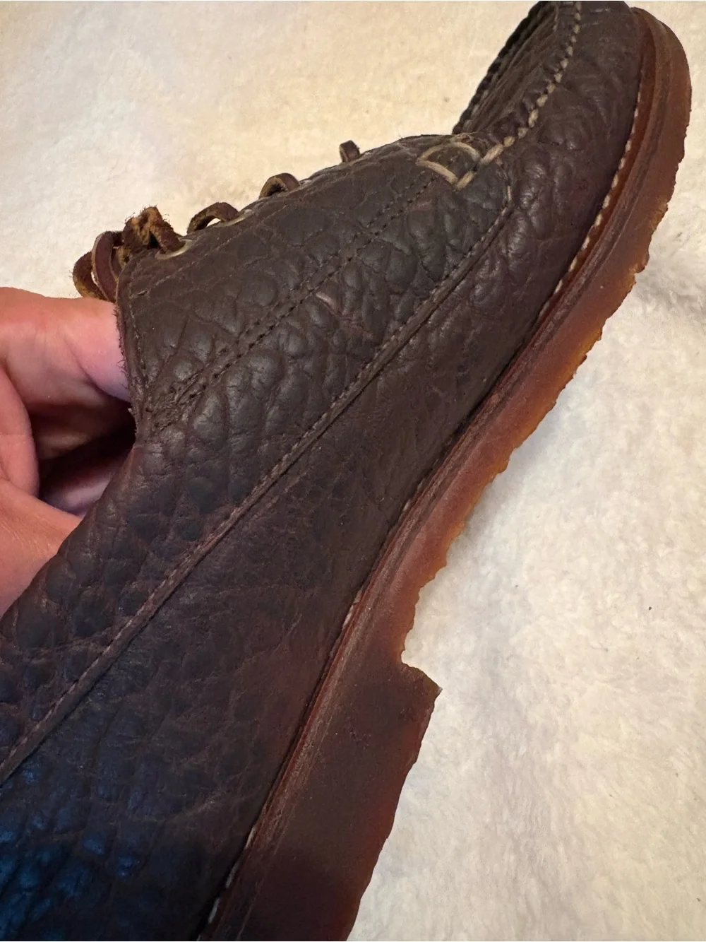 Men’s Rancourt Bison Leather 4 Eye Ranger Moc Boots Shoes USA Made